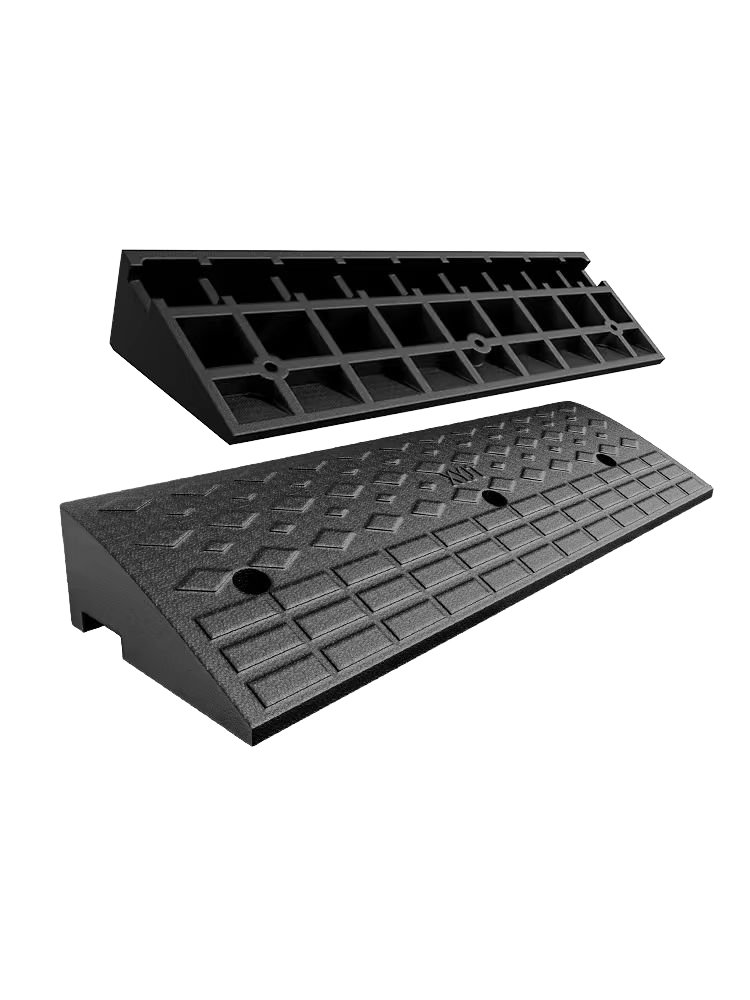 Easy Installation 1000*250*90mm Flexible Street Vehicle Traffic Driveway Road Rubber Curb Ramps for Automotive Use