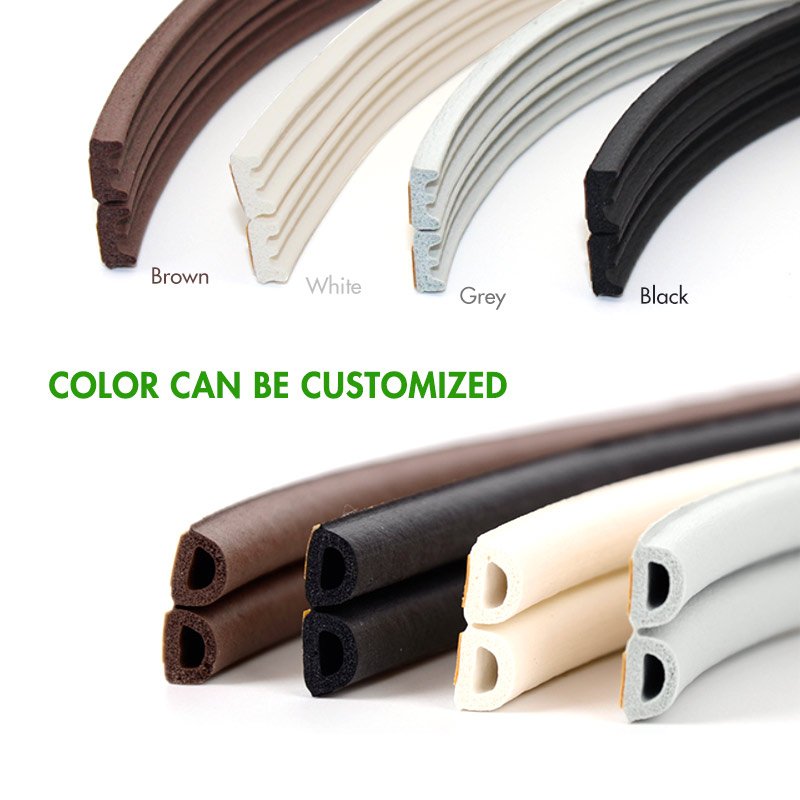 Doors and windows sealing strip silicone acoustic foam strip window edge trim rubber seals