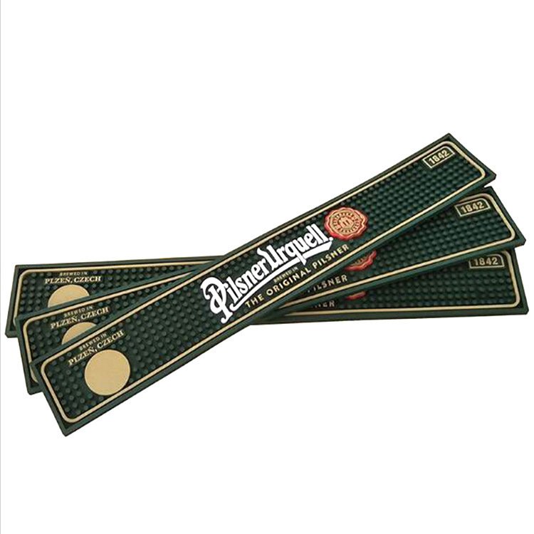 Customized Logo 3D Pattern Beer Brand Bar Mat Quality Assurance with Various Styles Processing Service Moulding