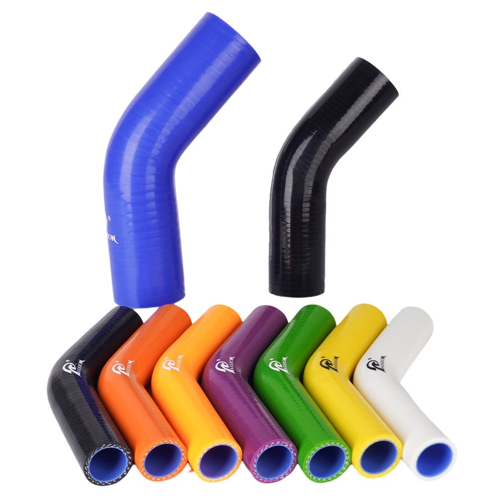 High-Temperature 45-Degree Reinforced Silicone Coolant Hose for Automotive Applications
