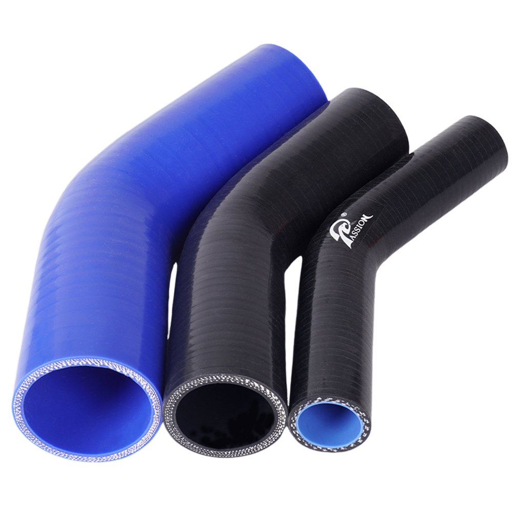 High-Temperature 45-Degree Reinforced Silicone Coolant Hose for Automotive Applications