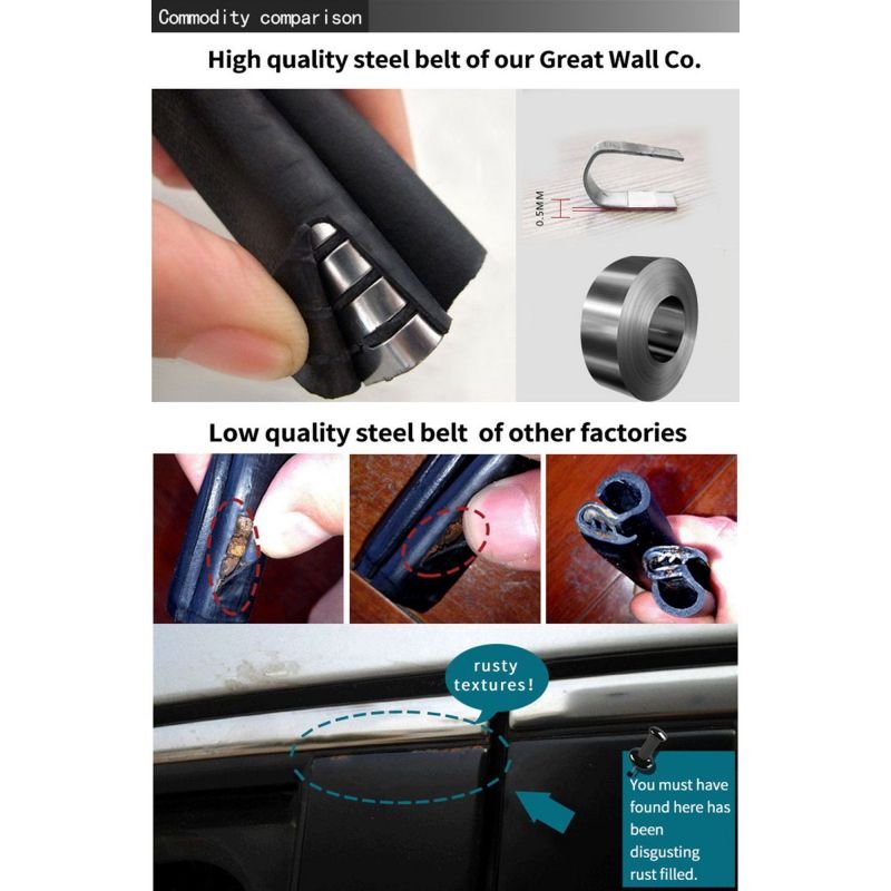 Car Door Rubber Seal Strip/ Cabinet Door Dust Seal / Rubber Edge Door Trim Plate Seal Strips