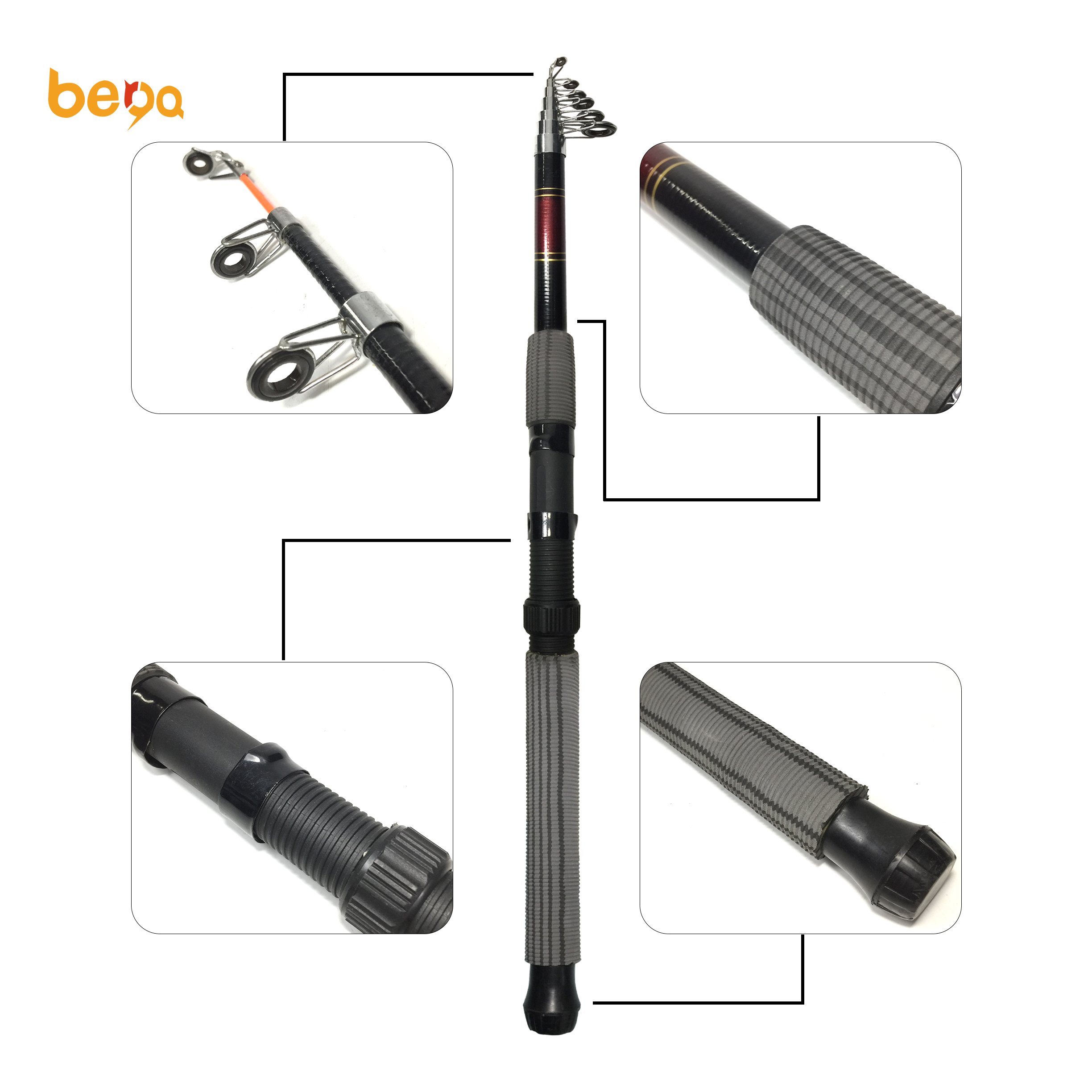 Common cheap sea rod 1.8m-4.5m Carbon Fiber Telescopic Fishing Rod Retractable Travel Spinning Fishing Saltwater Boat Sea Rod