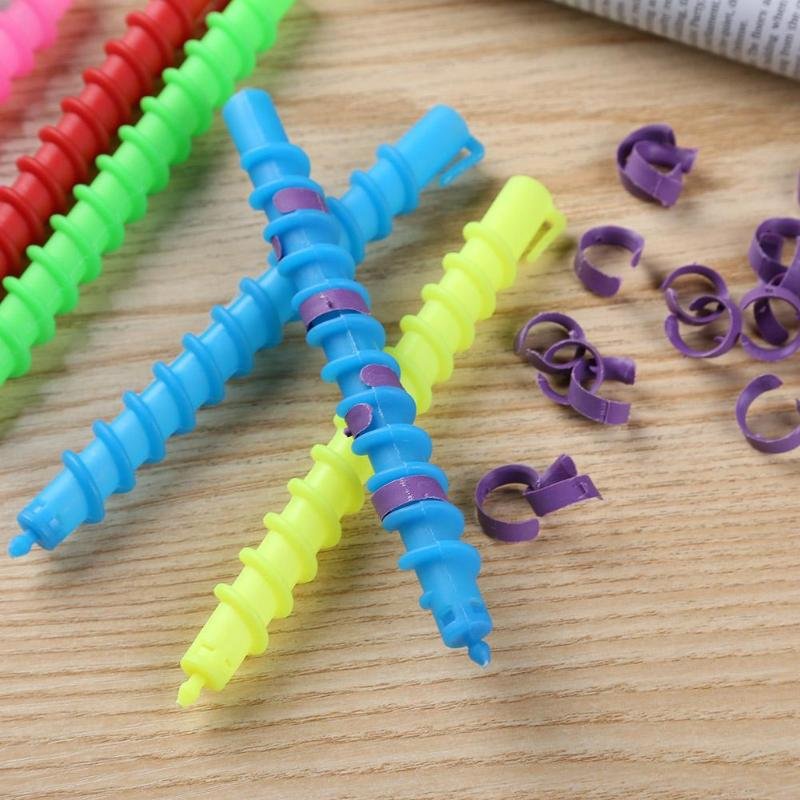 22PCS one bag Plastic Hair Perm Rods Long Spiral Hair Perm Rods Hairdressing Styling Hair Curler Rollers DIY Salon Tool