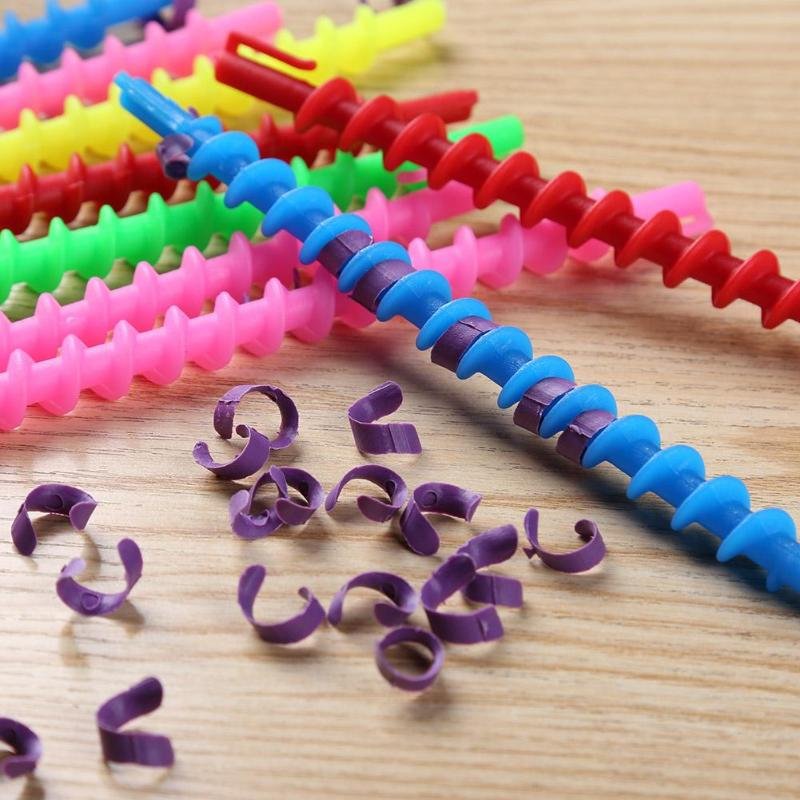 22PCS one bag Plastic Hair Perm Rods Long Spiral Hair Perm Rods Hairdressing Styling Hair Curler Rollers DIY Salon Tool