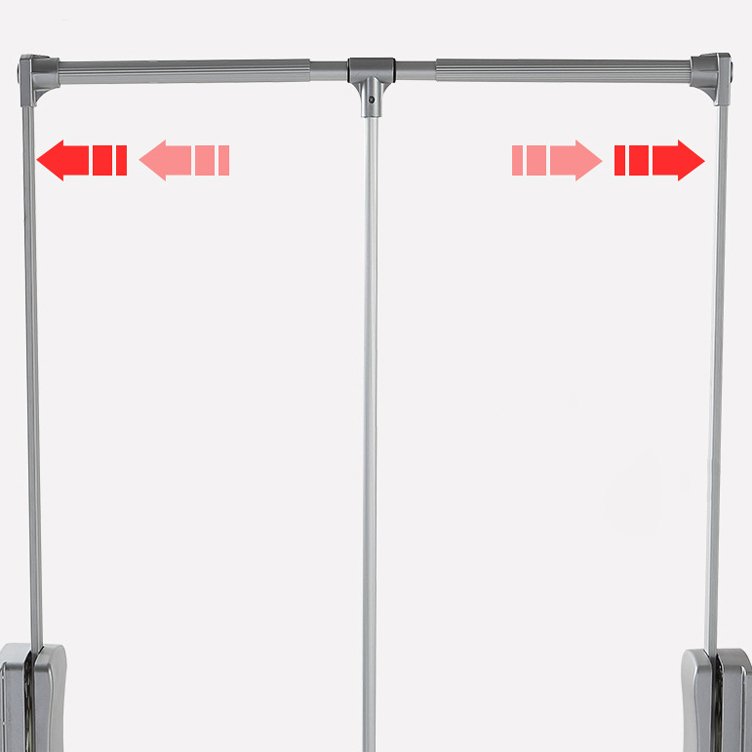 Pull Down Closet Rod Silence Buffer Aluminum Adjustable Sturdy Heavy Duty Wardrobe Lift Rail Organizer Storage System Hanger Rod