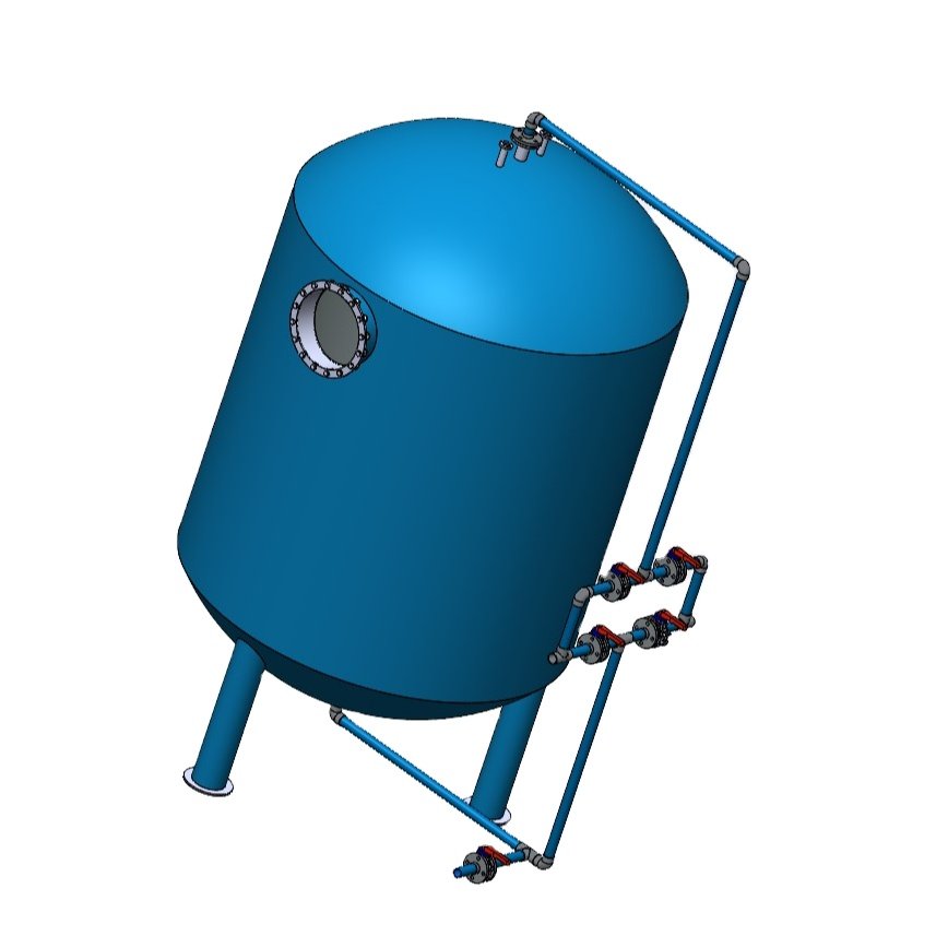 PVC Lamella settler Clarifier steel tank sedimentation plant