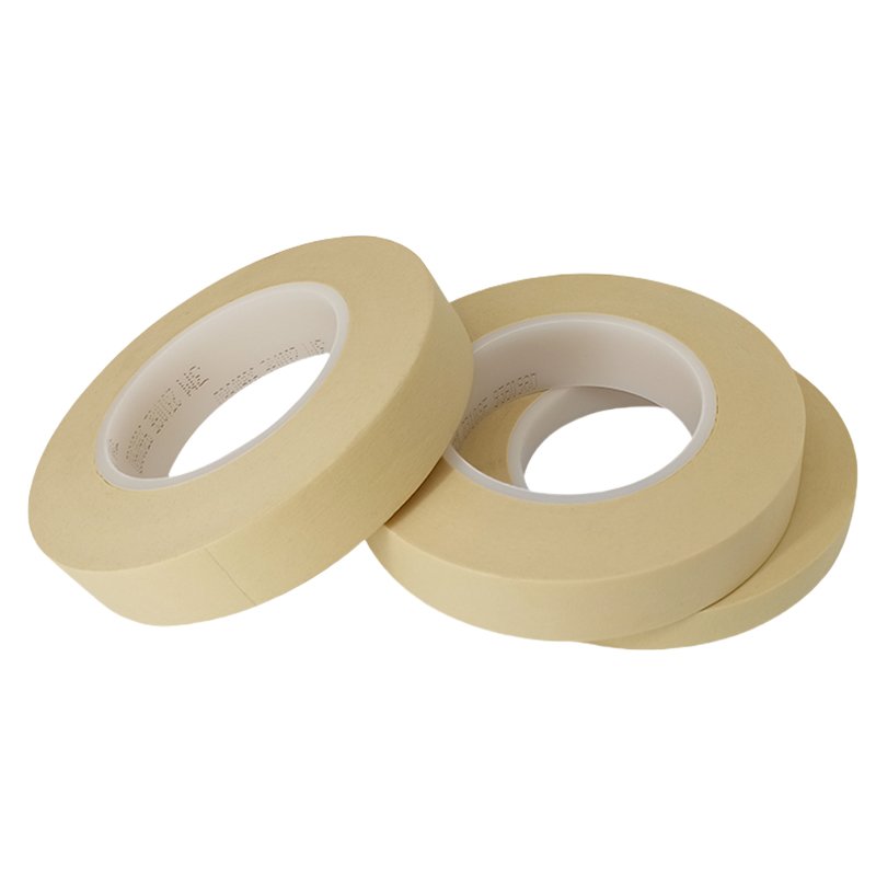 Custom white green colored car painting flexible masking paper tape for painting cars painters adhesive masking tape apllicator
