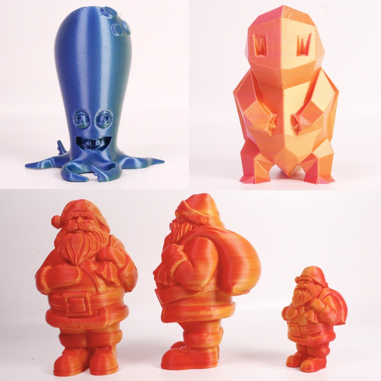 High precision PLA magic dual color filament 175mm/285mm/3mm for 3d printing Multiple color filament