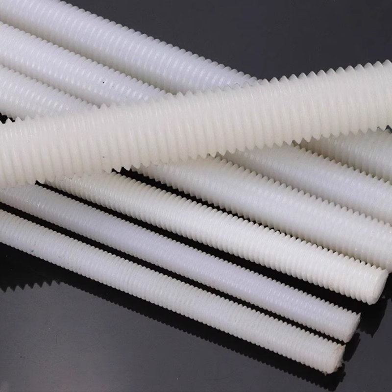 M10*1m Nylon PA6+GF30 Full threaded rod Nylon PA66 threaded nut Plastic washer