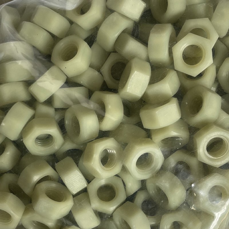 M10*1m Nylon PA6+GF30 Full threaded rod Nylon PA66 threaded nut Plastic washer