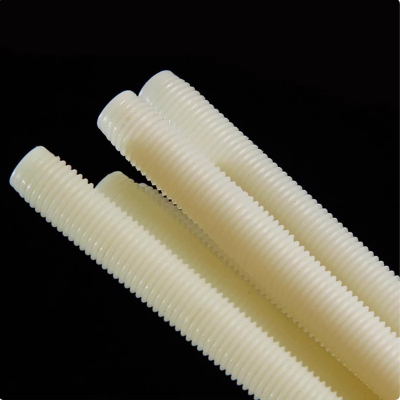 M10*1m Nylon PA6+GF30 Full threaded rod Nylon PA66 threaded nut Plastic washer