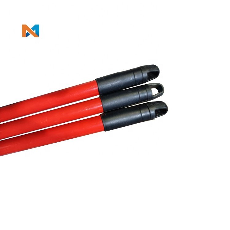 150CM Red Color Telescopic Extendable Broom Sticks Handle With Black Grip