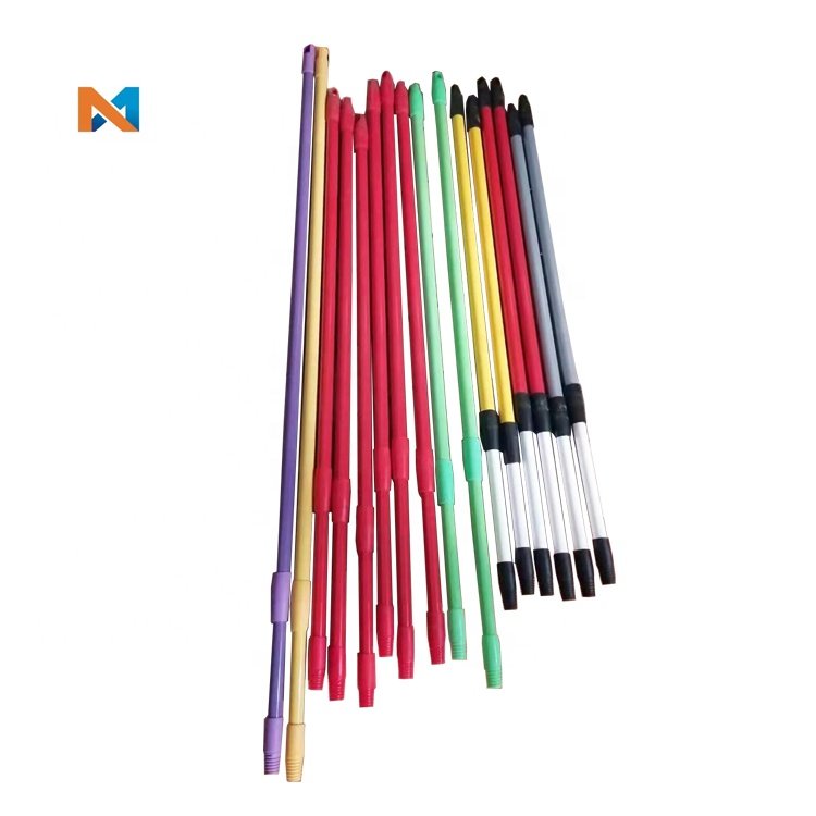 150CM Red Color Telescopic Extendable Broom Sticks Handle With Black Grip