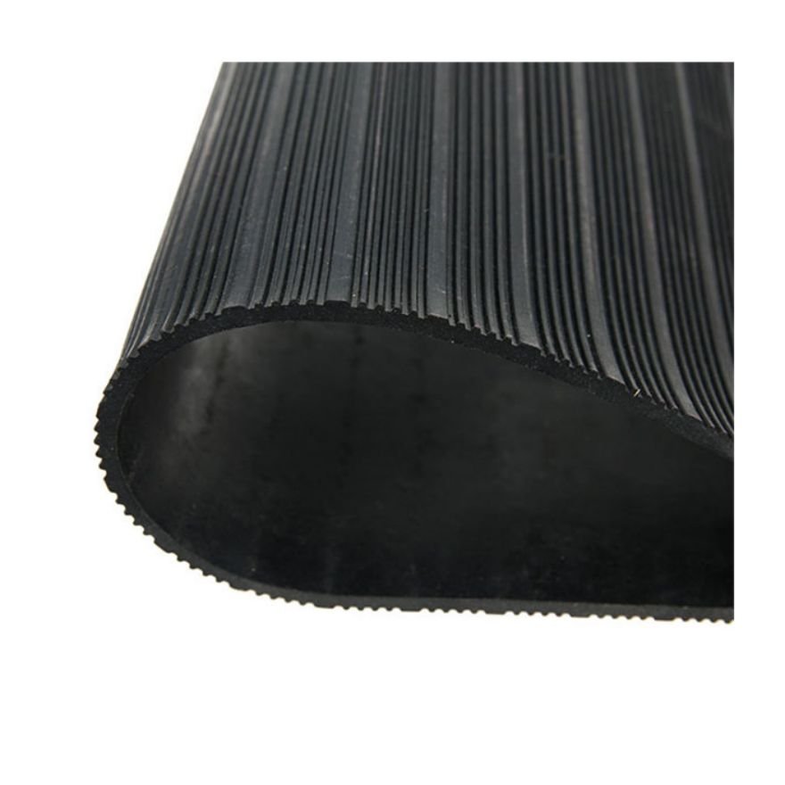Hot Sale Black Anti Slip Ribbed Rubber Car Mat Flooring for Workshop
