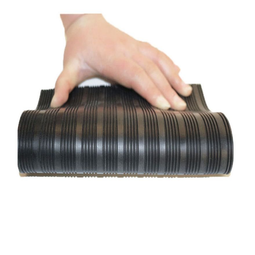 Hot Sale Black Anti Slip Ribbed Rubber Car Mat Flooring for Workshop