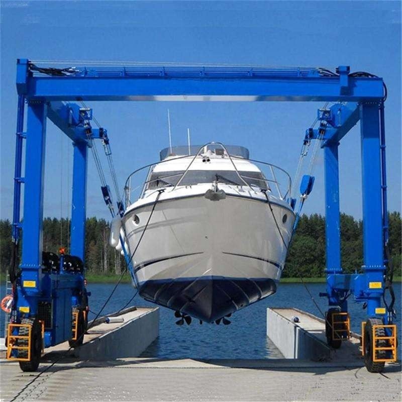Factory customized Rubber tyred gantry crane for boat marine travel lift boat lifting cranes