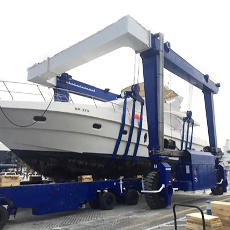 Factory customized Rubber tyred gantry crane for boat marine travel lift boat lifting cranes