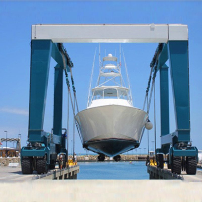 Factory customized Rubber tyred gantry crane for boat marine travel lift boat lifting cranes