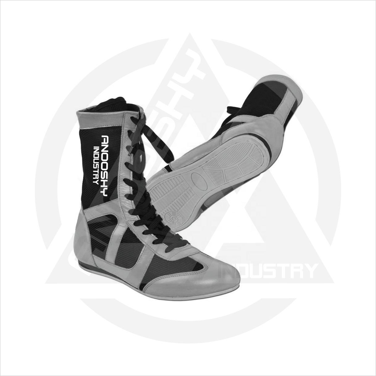 Customized High Top Boxing Wrestling Shoes Fashionable Training Leather Rubber Men Women Original Leather/Artificial Leather
