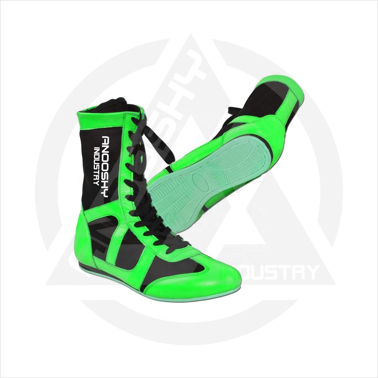 Customized High Top Boxing Wrestling Shoes Fashionable Training Leather Rubber Men Women Original Leather/Artificial Leather