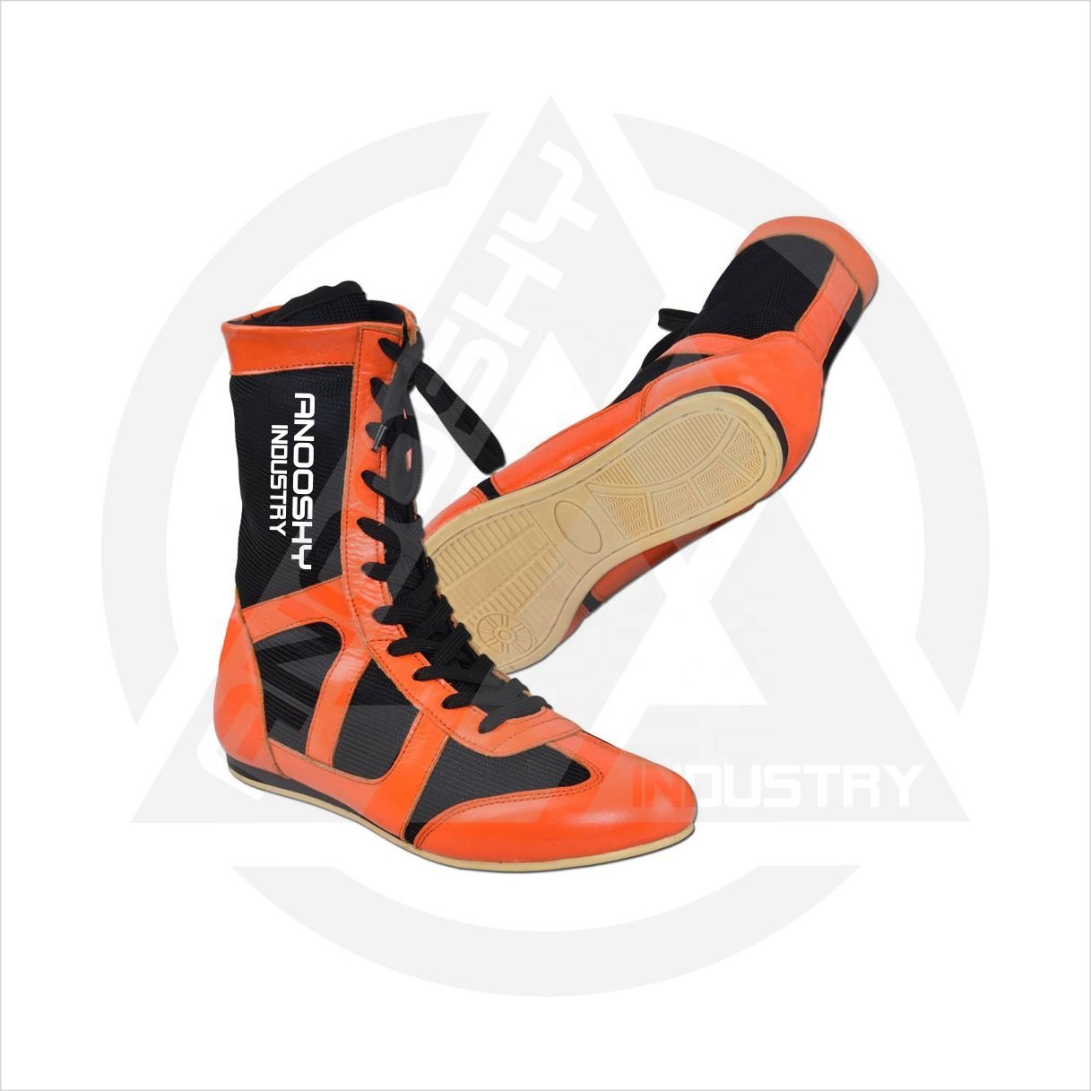 Customized High Top Boxing Wrestling Shoes Fashionable Training Leather Rubber Men Women Original Leather/Artificial Leather