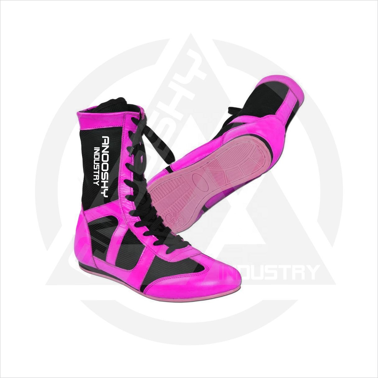 Customized High Top Boxing Wrestling Shoes Fashionable Training Leather Rubber Men Women Original Leather/Artificial Leather