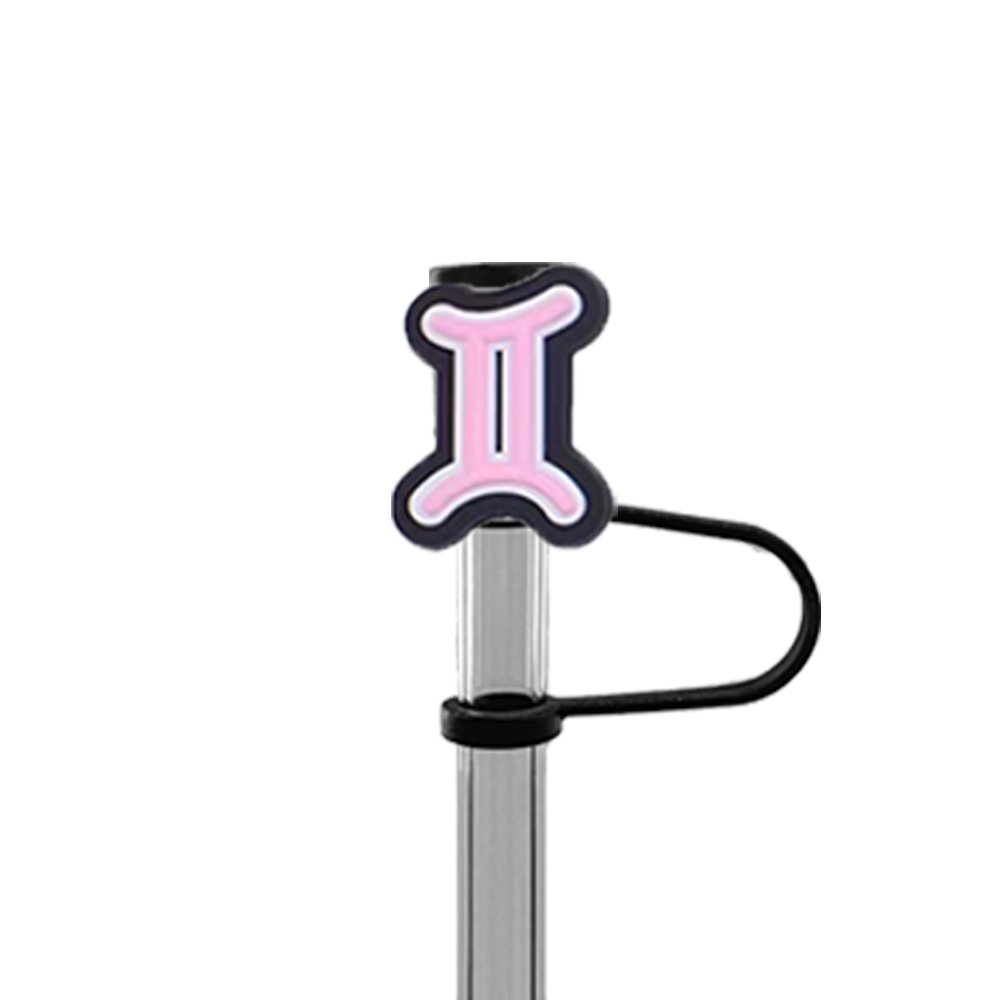 10mm Silicone Drinking Straw Topper Cover Wholesale Cartoon Zodiac Straw Topper Party Club Accessories Custom Straw Cover