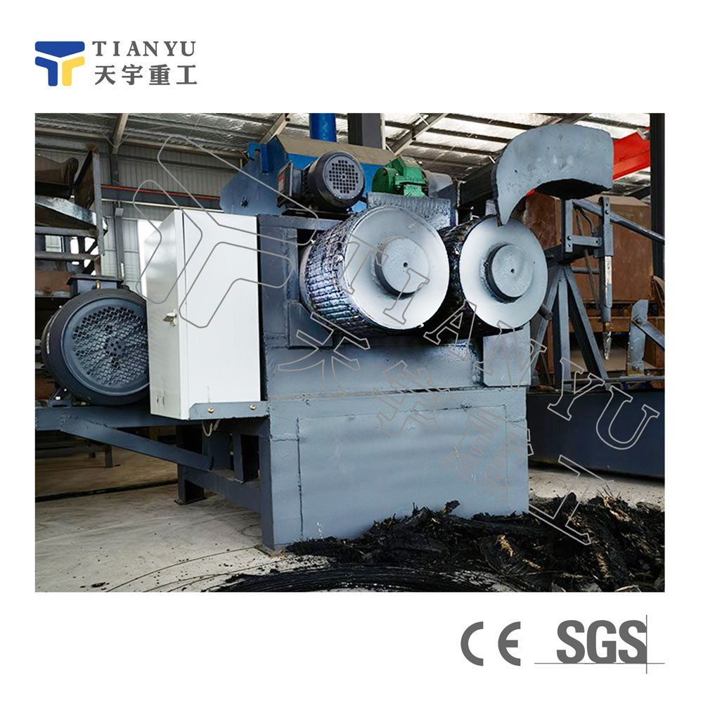 Electric vehicle Car Truck tires Cutting Production Line for Waste engineering tires