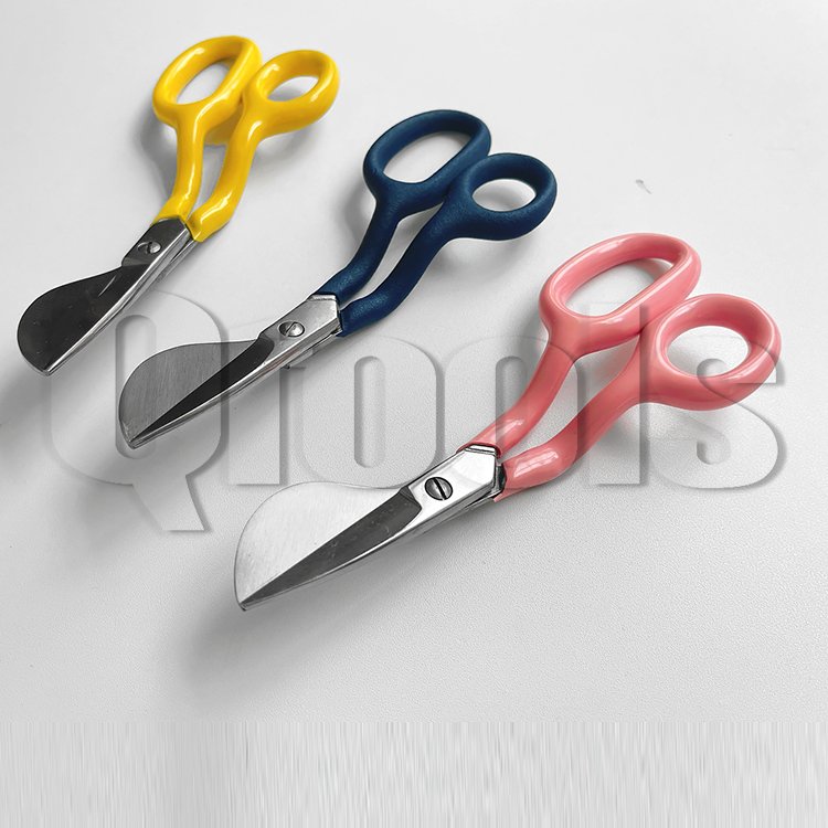 7 Inch Duckbill Scissors for Tufting Carpet Pile Scissors Pink Duckbill Napping Shears for Handmade Rug