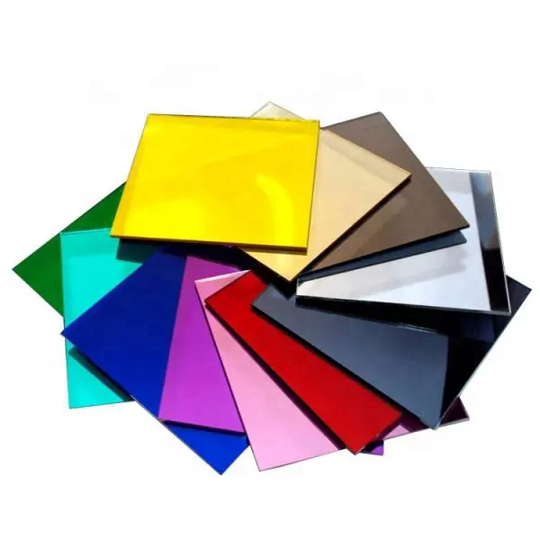 FZY Factory custom hard gold mirror acrylic board laser cutting anti scratch tile wall stick acrylic sheet