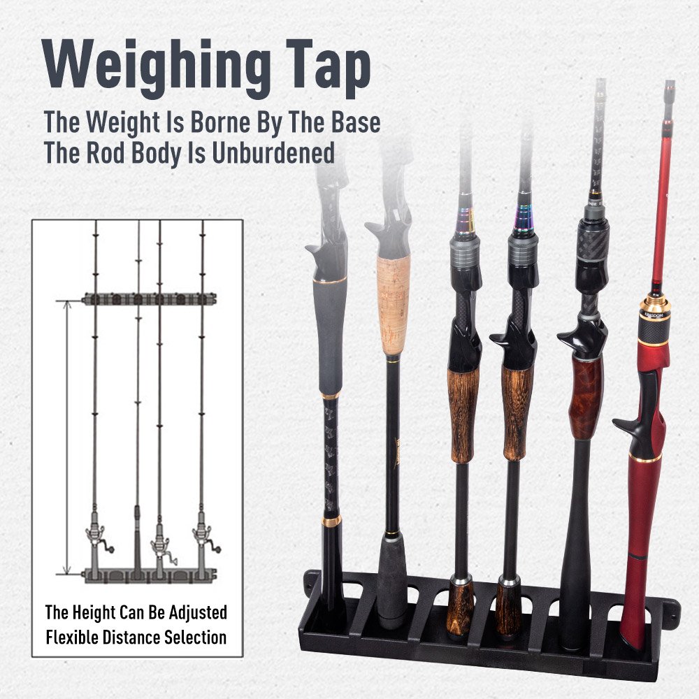 Kingdom Wall-Mounted Fishing Rod Holders High Quality Wholesale Fishing Rod Stand Vertical Fishing Rod Display Tools For Sale