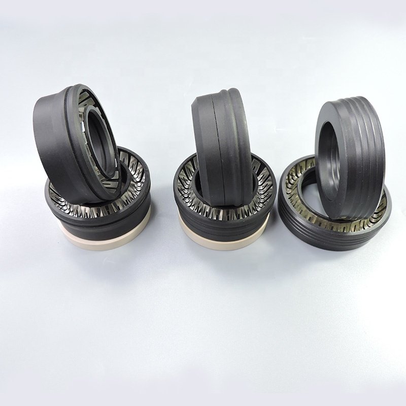 Plastic PTFE one or double layer spring Valve rod seals