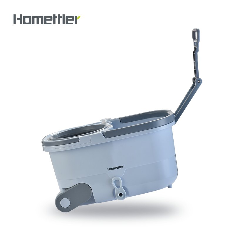 HOMELLTER super big capacity Wet and dry 360 wash flat mop bucket for floor cleaning magic mop Folding flat mop bucket