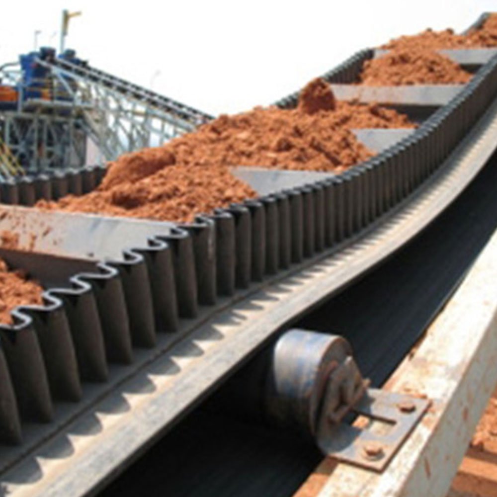 China Suppliers Large Angle Wear Resistant Sidewall Skirt Rubber Conveyor Belt