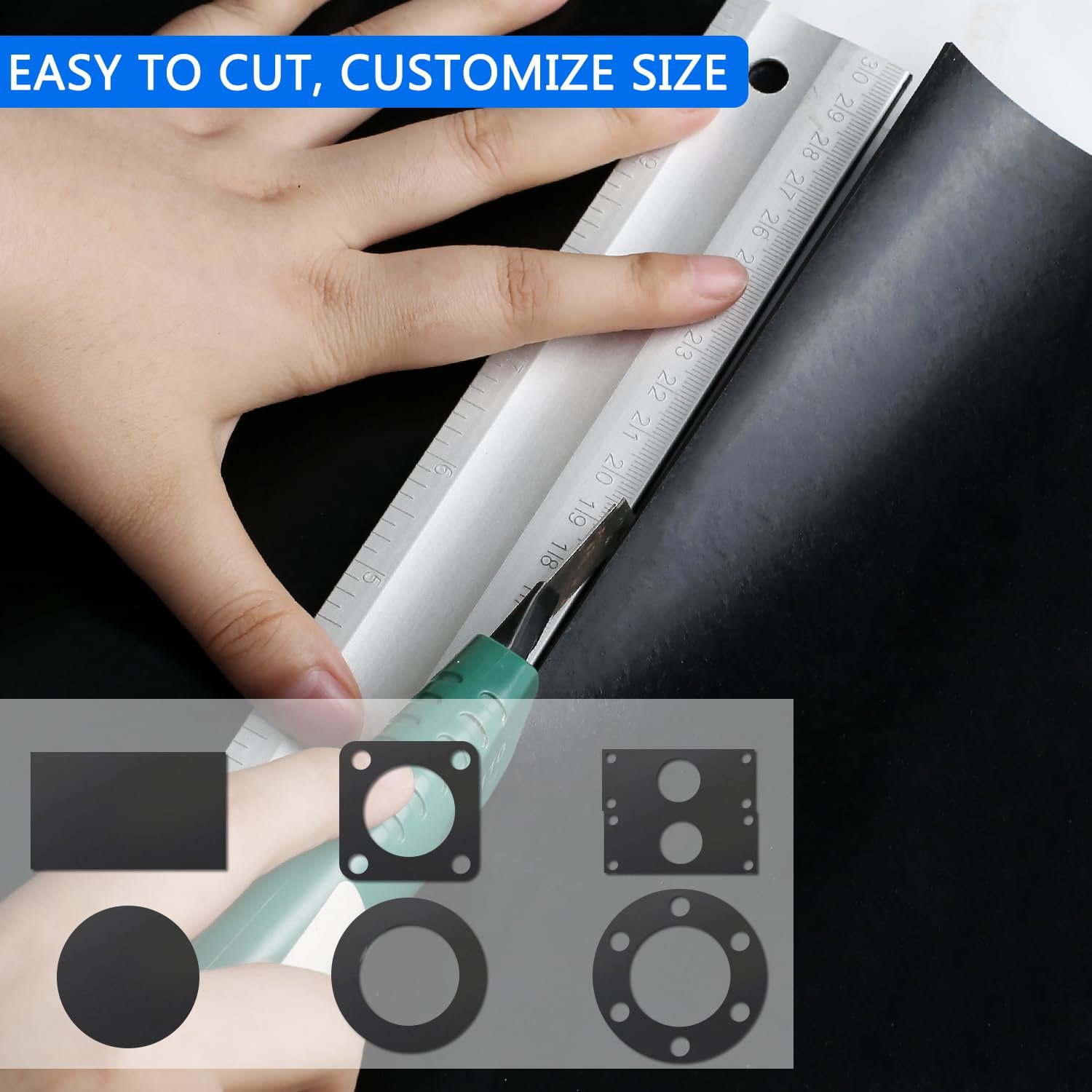 Solid Neoprene Rubber Sheets & Rolls for DIY Gasket Material Sealing Liner Shield Padding Mat