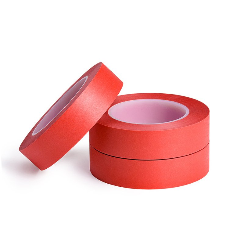 Pangda High Temperature Red Crepe Paper Painters Masking Automotive Adhesive Tape