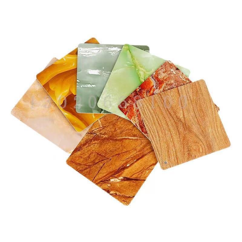 1220*2440 Sheet Imitated Marble Style pvc Sheet uv Laminated Plate Faux Stone Wall Panels 2440x 1220 mm