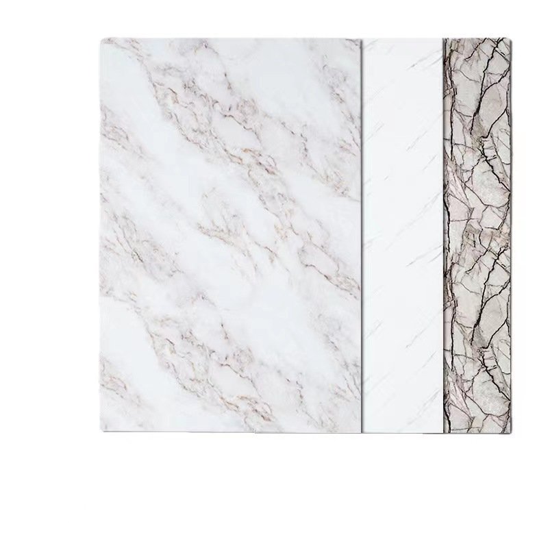 1220*2440 Sheet Imitated Marble Style pvc Sheet uv Laminated Plate Faux Stone Wall Panels 2440x 1220 mm