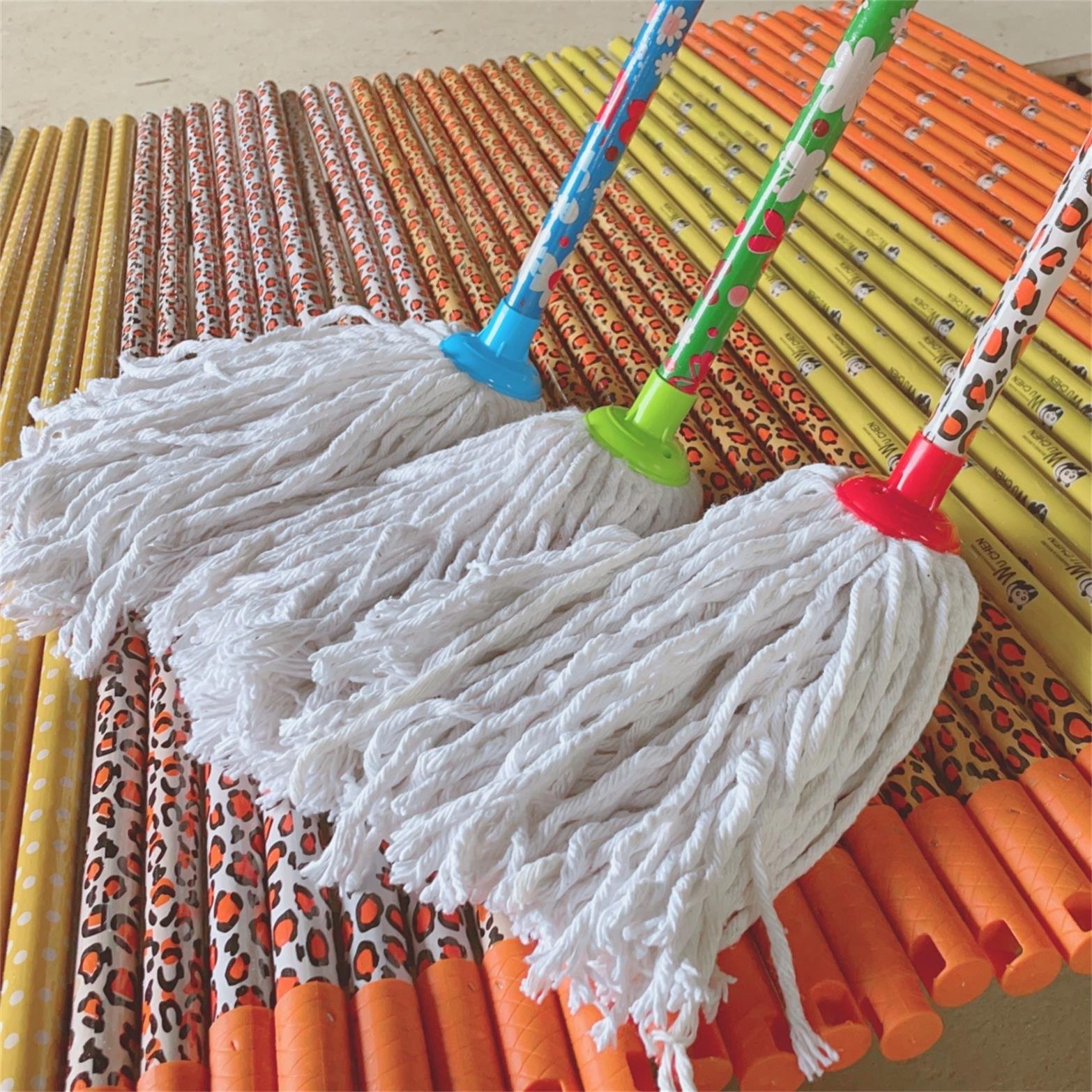 Eco-Friendly Household Cotton Yarn Mop Floor Cleaning Tool with Wooden Handle
