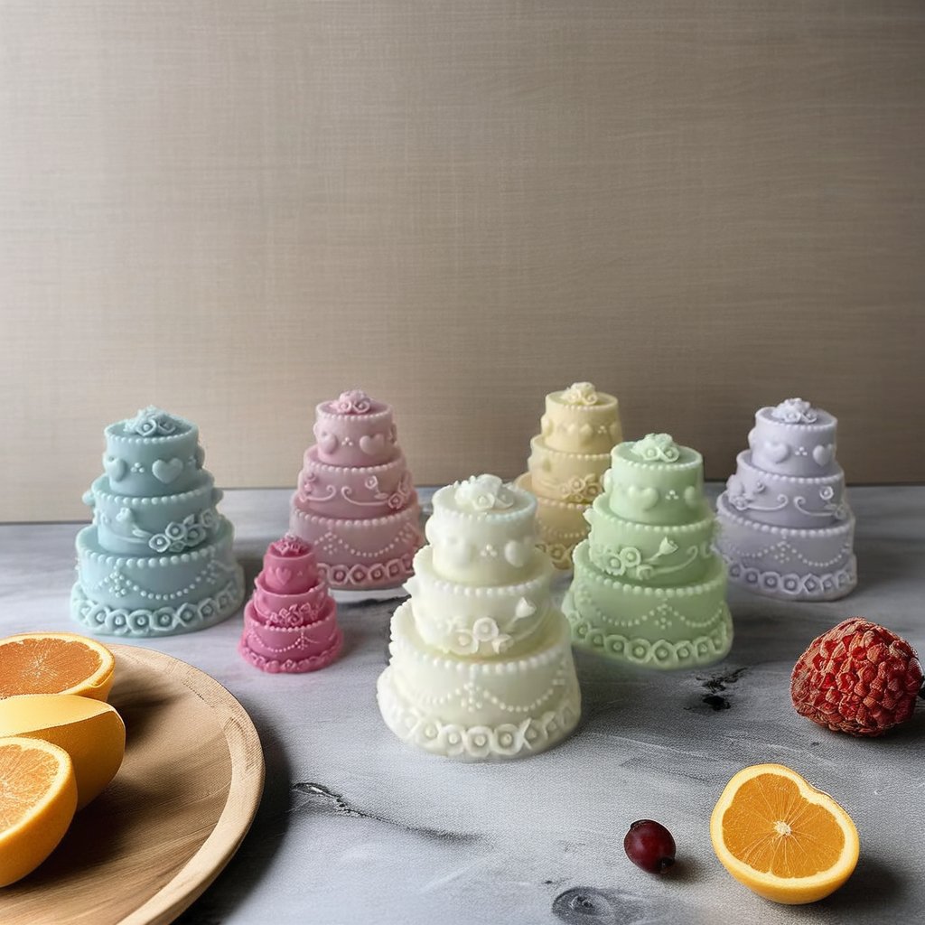3D Large size decorating cake silicone mold mousse pastry dessert birthday cake candle molds