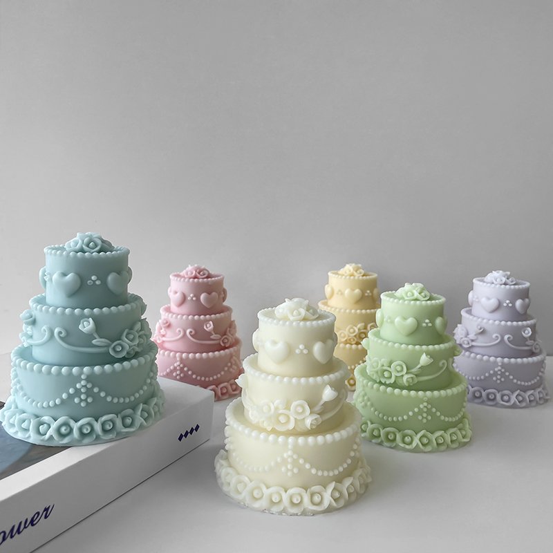 3D Large size decorating cake silicone mold mousse pastry dessert birthday cake candle molds