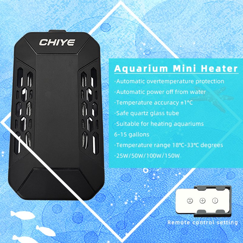 Hot Sales Chiye 100W Fish Tank Water Heating Remote Control Automatic Heater