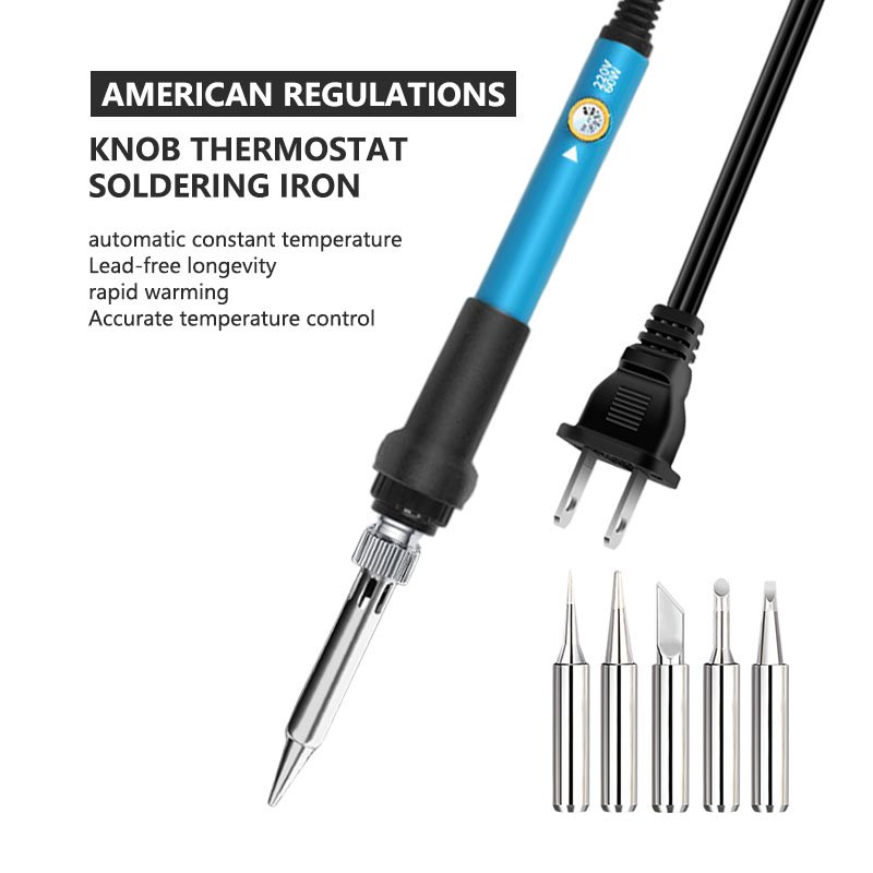 220V AC soldering iron Adjustable temperature welding repair tool pen set circuit board soldering iron 60w