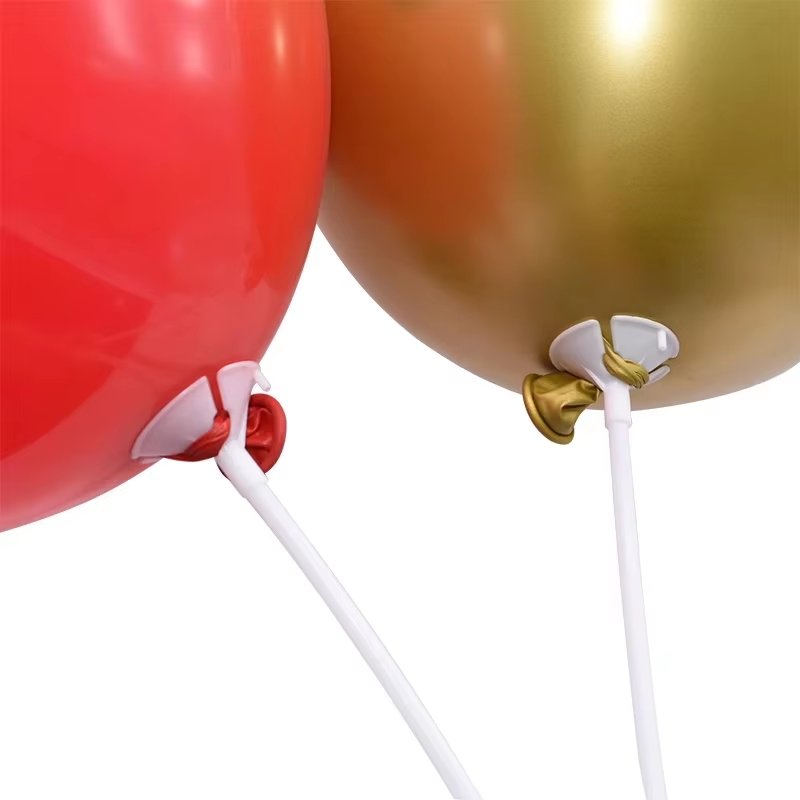 Wholesale Colorful Balloon Sticks Plastic towing Rods bracket Supplies 27/32/40/42 cm Lengthened Balloons rod Holder Sticks set