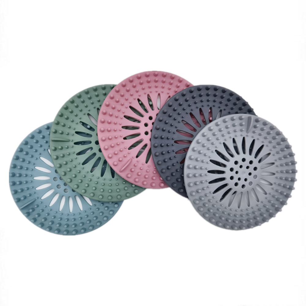 HYA Hair Catcher Durable Silicone Hair Loss Stopper Shower Drain Covers Modern Polished Kitchen Sink Strainer Custom Shape 13