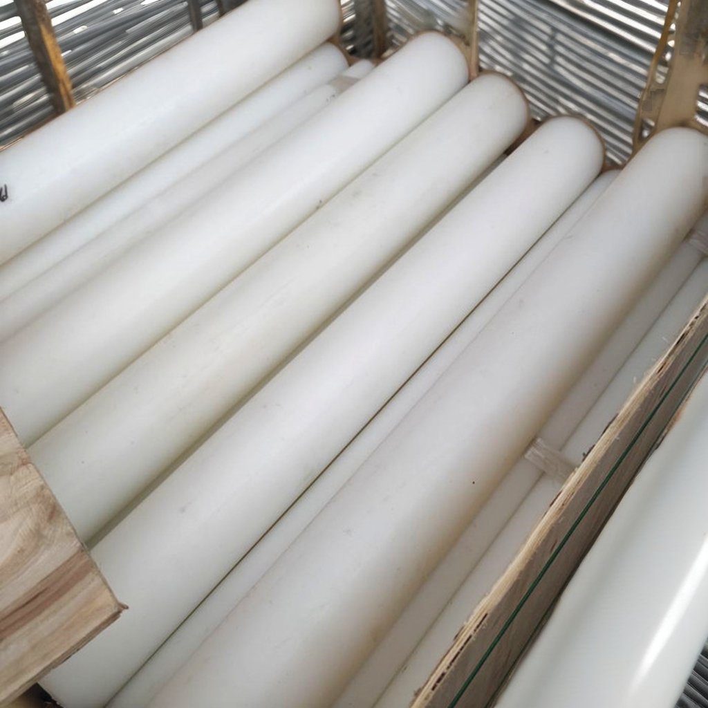 White PA6 Rod 50mm Nylon6 RoundBar PC Material Moulding & Extruded Processing Services Available
