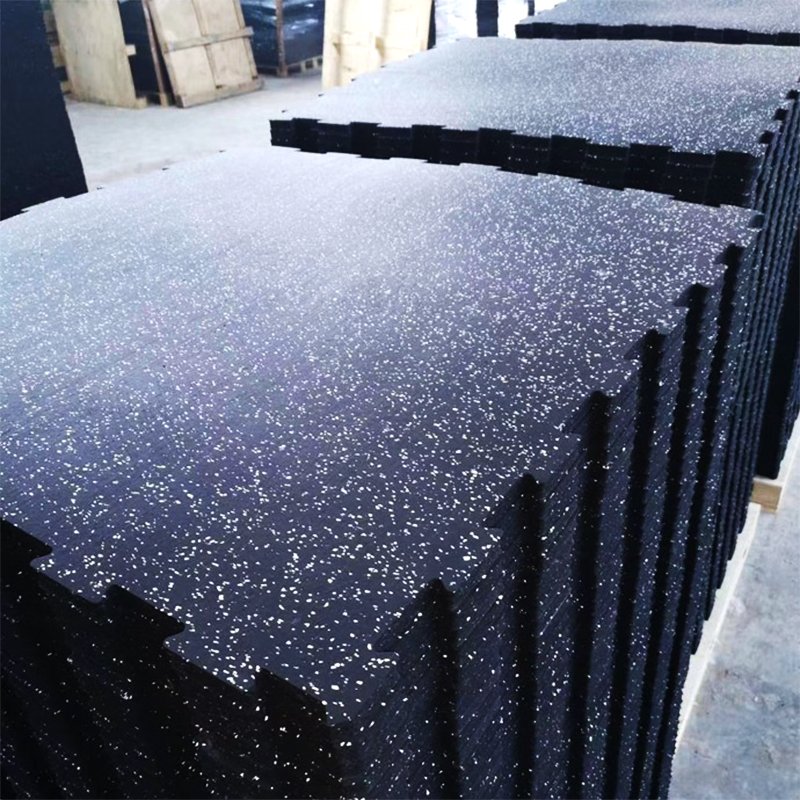Color-point rubber floor tile gym uses functional rubber floor tile shock absorber strength equipment area to train the floor