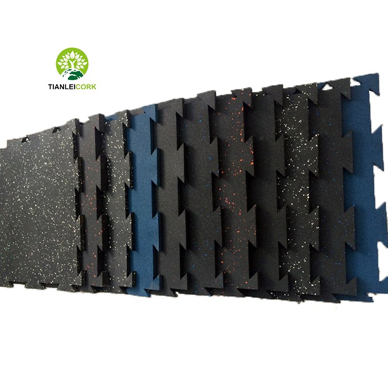 Color-point rubber floor tile gym uses functional rubber floor tile shock absorber strength equipment area to train the floor