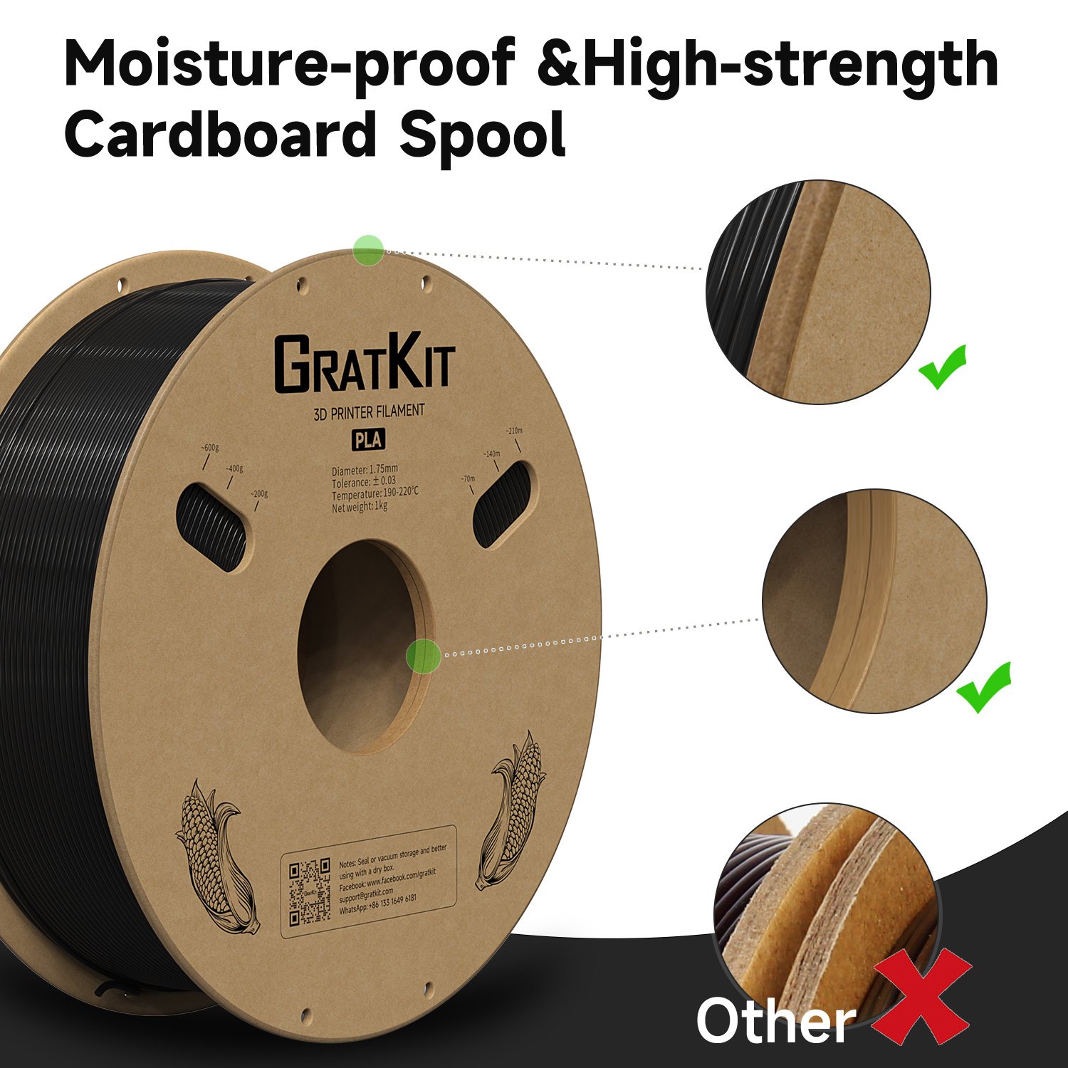 New Hot selling PLA Filament 1.75mm filamento Plain PLA